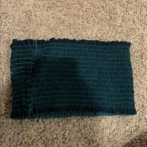 LF RUCHED CROP TUBE TOP